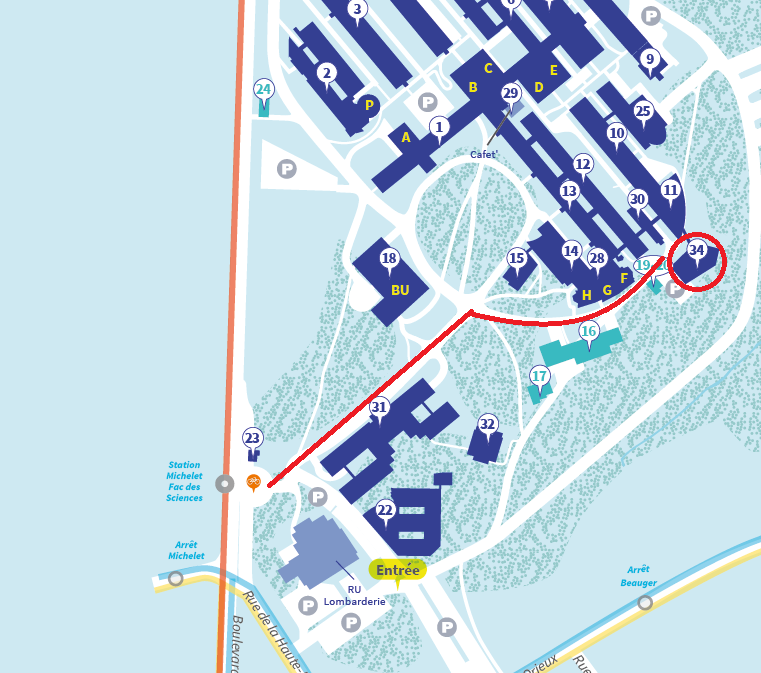Nantes university campus map